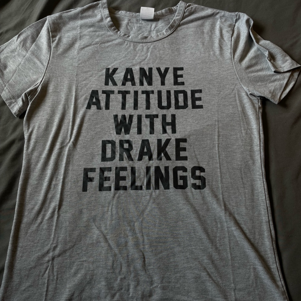 Drake & Kanye Gray Graphic T-Shirt